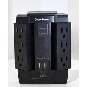 CyberPower Rotating Outlet Surge Protector With USB Ports